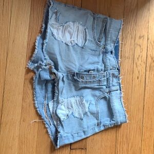 Express shorts distressed